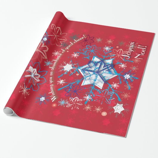 Snowflake Greetings I Cadeaupapier (Uitgerold)