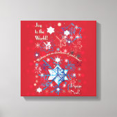 Snowflake Greetings I Canvas Afdruk (Voorkant)