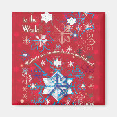 Snowflake Greetings I Magneet (Voorkant)