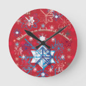 Snowflake Greetings I Ronde Klok (Voorkant)