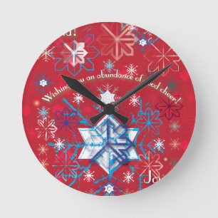 Snowflake Greetings I Ronde Klok