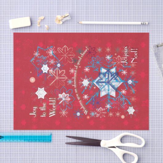 Snowflake Greetings I Tissuepapier (Craft)