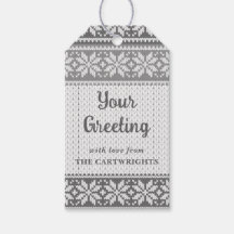 Snowflake Grey Nordic Knit Sweater Your Greeting