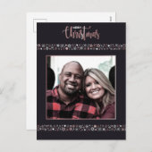 Snowflake, grijs feestdagenkaart (Voorkant / Achterkant)