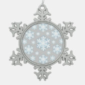 Snowflake (grijs) tin sneeuwvlok ornament (Voorkant)