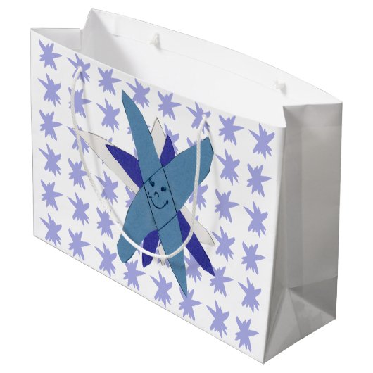 Snowflake Groot Cadeauzakje (Achterkant Gekanteld)