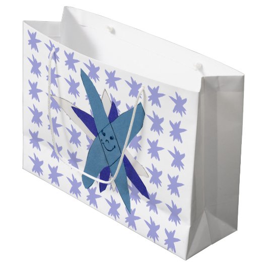 Snowflake Groot Cadeauzakje (Voorkant Gekanteld)