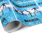 Snowflake Gymnastics Girls Events Cadeaupapier (Rol Hoek)