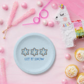 Snowflake Hanukkah, die de winter doormaakt Papieren Bordje (Feest)