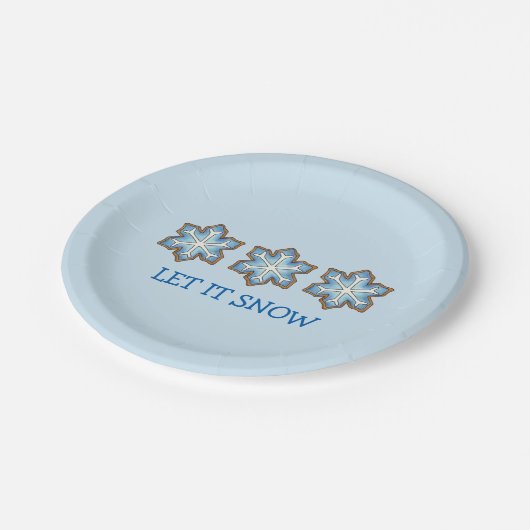 Snowflake Hanukkah, die de winter doormaakt Papieren Bordje (Gekanteld)