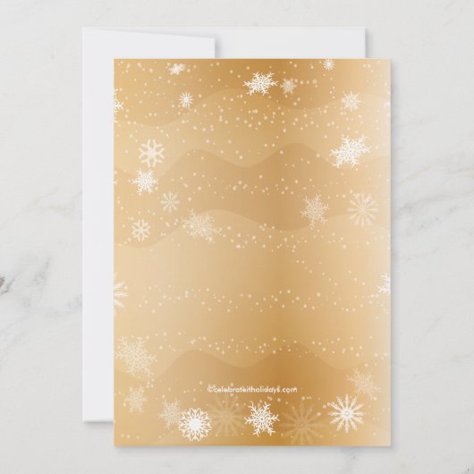 Snowflake Heart Elegant Holiday Party Uitnodiging (Achterkant)