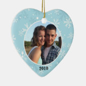 Snowflake Heart Ornament Photo Template (Rechts)