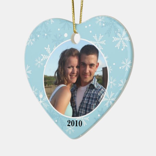 Snowflake Heart Ornament Photo Template (Links)