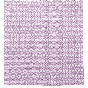 Snowflake Heart Patroon - Aangepaste achtergrondkl Douchegordijn