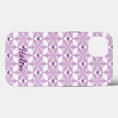 Snowflake Heart Pattern - Custom name Case-Mate iP Case-Mate iPhone Case (Achterkant (horizontaal))