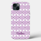 Snowflake Heart Pattern - Custom name Case-Mate iP Case-Mate iPhone Case (Achterkant)