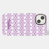 Snowflake Heart Pattern - Custom name Case-Mate iP iPhone Hoesje (Achterkant horizontaal)