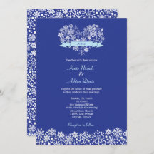 Snowflake Heart Winter Uitnodiging