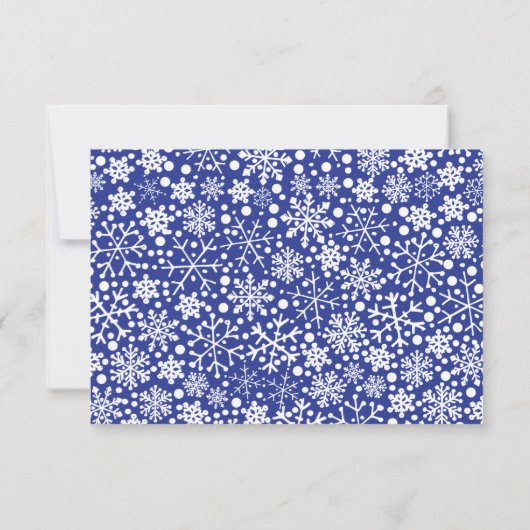 Snowflake Heart Winter Wedding RSVP (Achterkant)