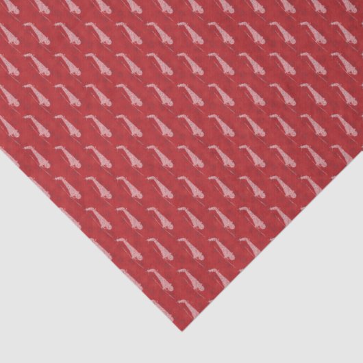 Snowflake Helicopters - Red Tissuepapier (Detail)