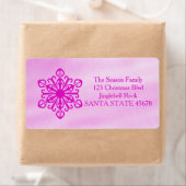 Snowflake Holiday Adres label (Insitu)