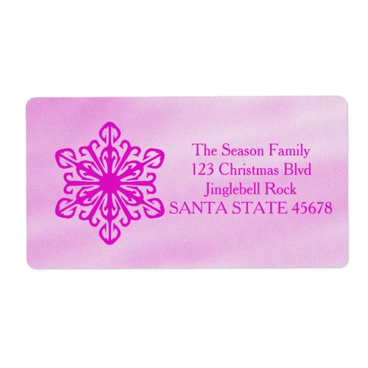 Snowflake Holiday Adres label (Voorkant)
