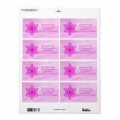 Snowflake Holiday Adres label (Full Sheet)