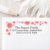 Snowflake Holiday Adres label (Insitu)