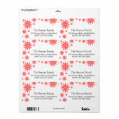 Snowflake Holiday Adres label (Full Sheet)