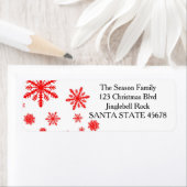 Snowflake Holiday Adres label (Insitu)