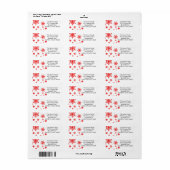 Snowflake Holiday Adres label (Full Sheet)