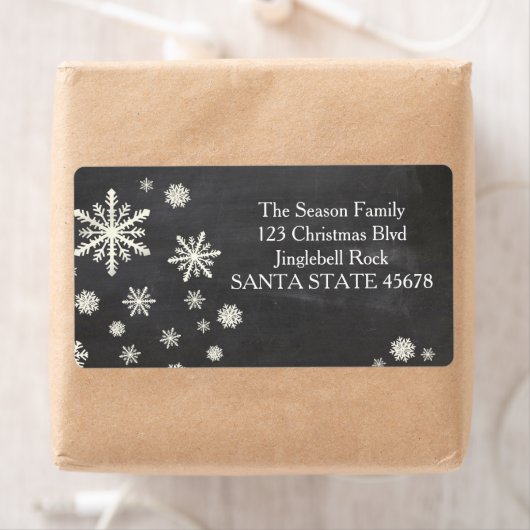 Snowflake Holiday Adres label (Insitu)