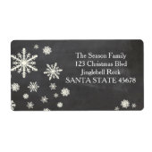 Snowflake Holiday Adres label (Voorkant)