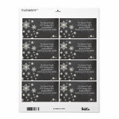 Snowflake Holiday Adres label (Full Sheet)