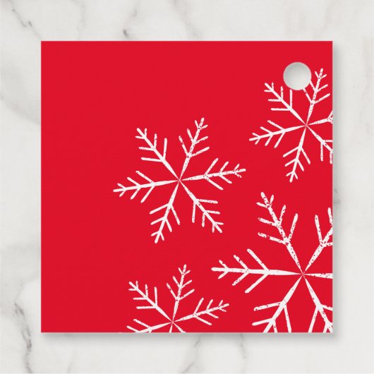Snowflake Holiday Bedankjes Labels (Achterkant)