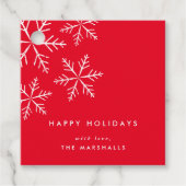 Snowflake Holiday Bedankjes Labels (Voorkant)