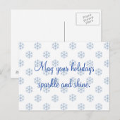 Snowflake Holiday Briefkaart (Voorkant / Achterkant)