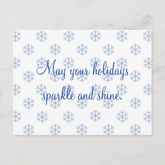 Snowflake Holiday Briefkaart (Voorkant)