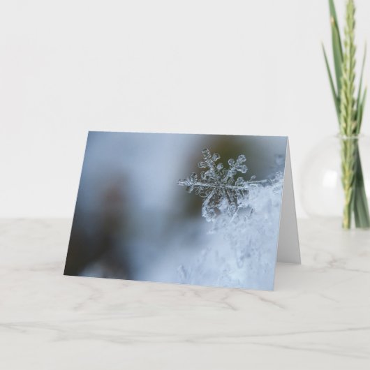 Snowflake Holiday Card Feestdagen Kaart (Voorkant)
