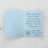 Snowflake Holiday Card Feestdagen Kaart (Binnen)