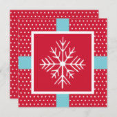Snowflake Holiday Cards Feestdagenkaart (Voorkant / Achterkant)