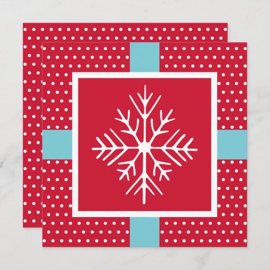 Snowflake Holiday Cards Feestdagenkaart (Voorkant / Achterkant)
