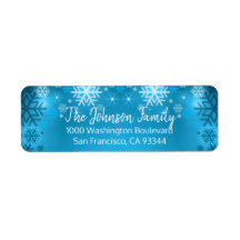 SNOWFLAKE Holiday Christmas Blue Retouradres