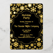 Snowflake Holiday Folie Uitnodiging (Voorkant)