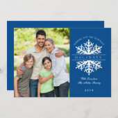 Snowflake Holiday-fotokaartje Group Feestdagenkaart (Voorkant / Achterkant)