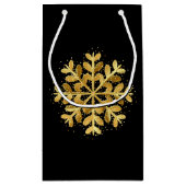 Snowflake Holiday Gift Bag Klein Cadeauzakje (Achterkant)