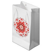 Snowflake Holiday Gift Bag Klein Cadeauzakje (Voorkant Gekanteld)