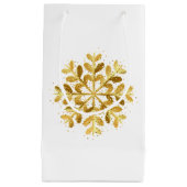 Snowflake Holiday Gift Bag Klein Cadeauzakje (Voorkant)