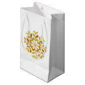 Snowflake Holiday Gift Bag Klein Cadeauzakje (Voorkant Gekanteld)