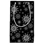 Snowflake Holiday Gift Bag Klein Cadeauzakje (Voorkant)